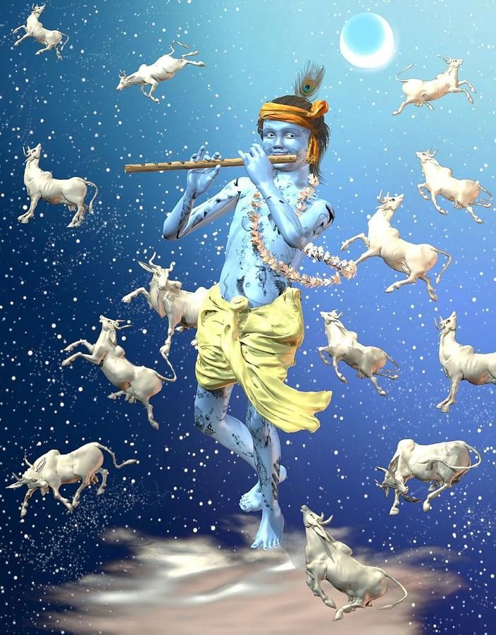 Krishna and Cows Digital Art by Akash - Pixels Krishna and Cows Digital Art by Akash - Pixels