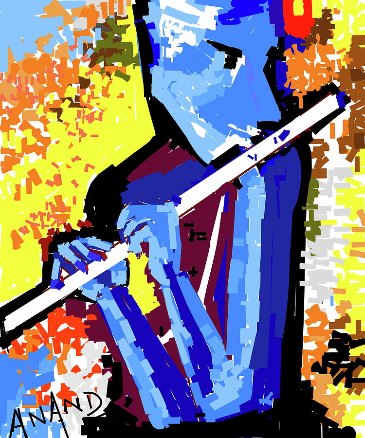 Krishna Playing Flute-b Digital Art by Anand Swaroop Manchiraju