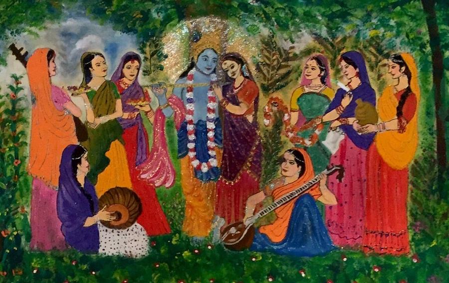 krishna lila painting