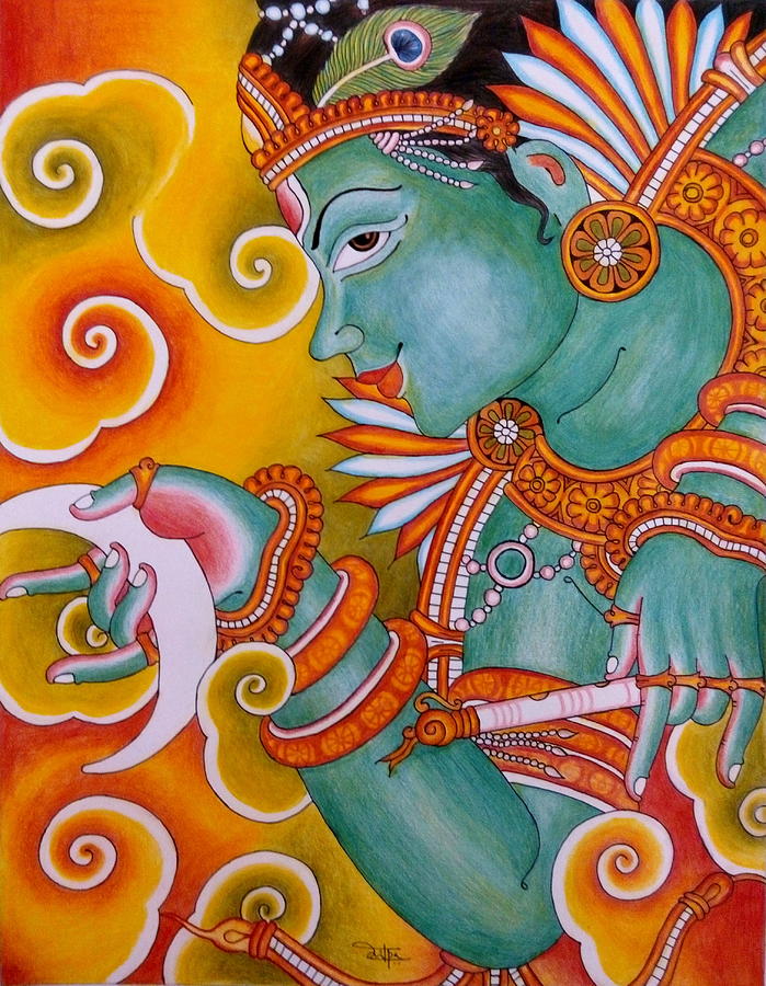 Krishna Painting by Silpa Saseendran