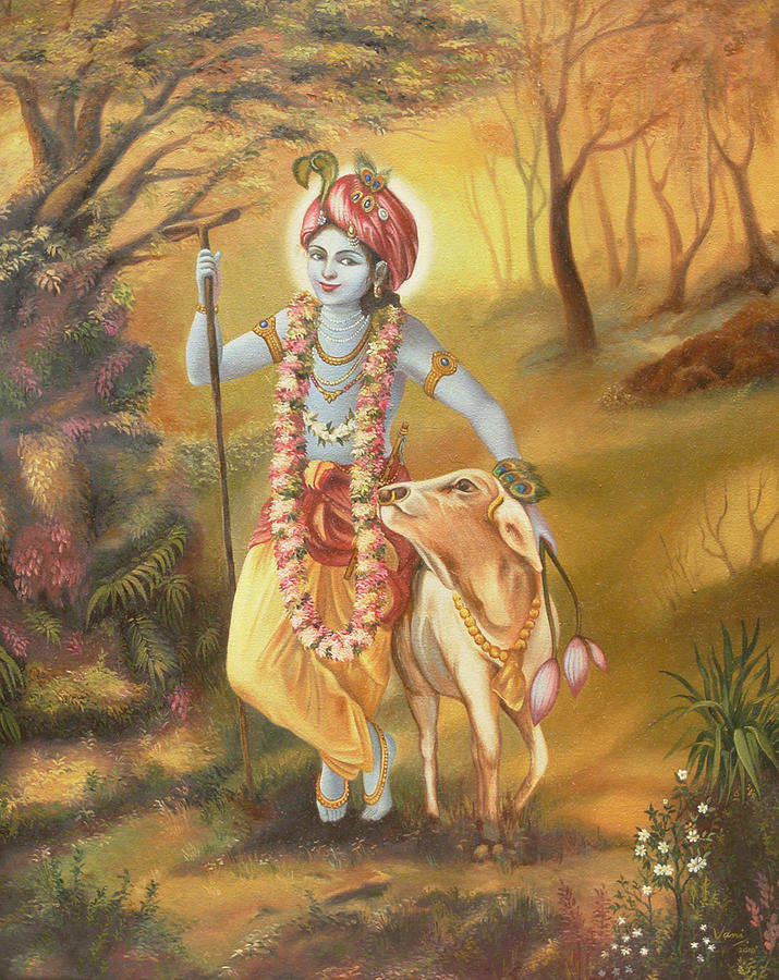 Lord Painting - Krishna by Vani Chawla