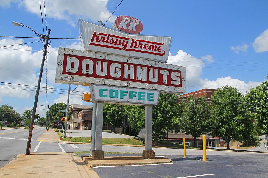 Krispy Kreme Sign Day Photograph by Joseph C Hinson