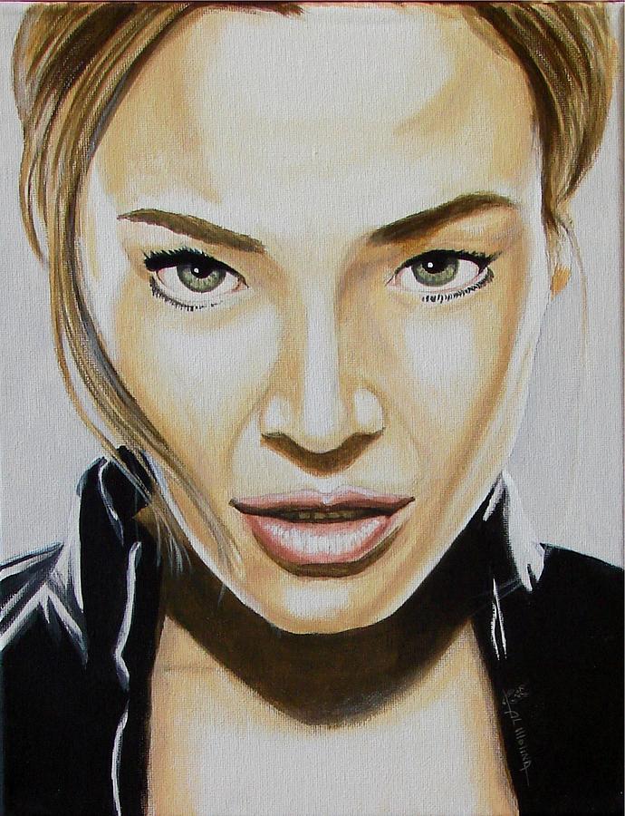 Portrait Painting - Kristanna Loken  by Al  Molina