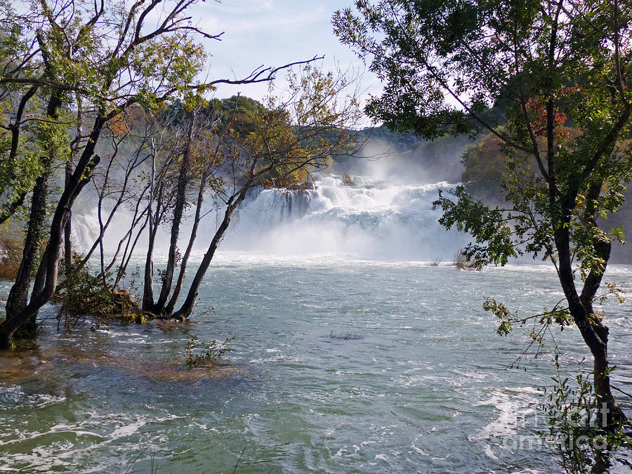 Krka Falls in Autumn Spate Photograph by Phil Banks