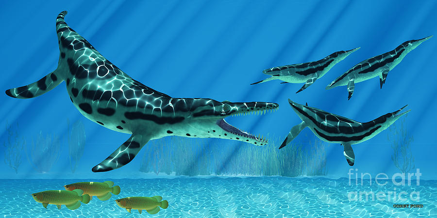 Kronosaurus Marine Reptile Painting by Corey Ford - Fine Art America