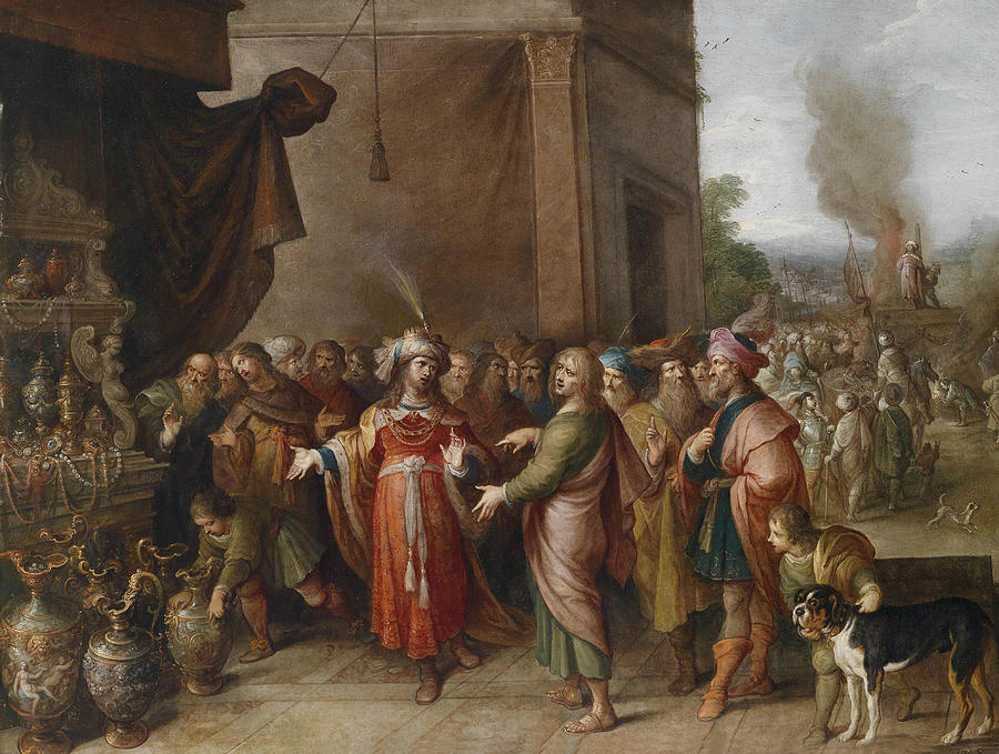 Kronsus Shows Solon His Treasures Painting by Frans Francken the Younger