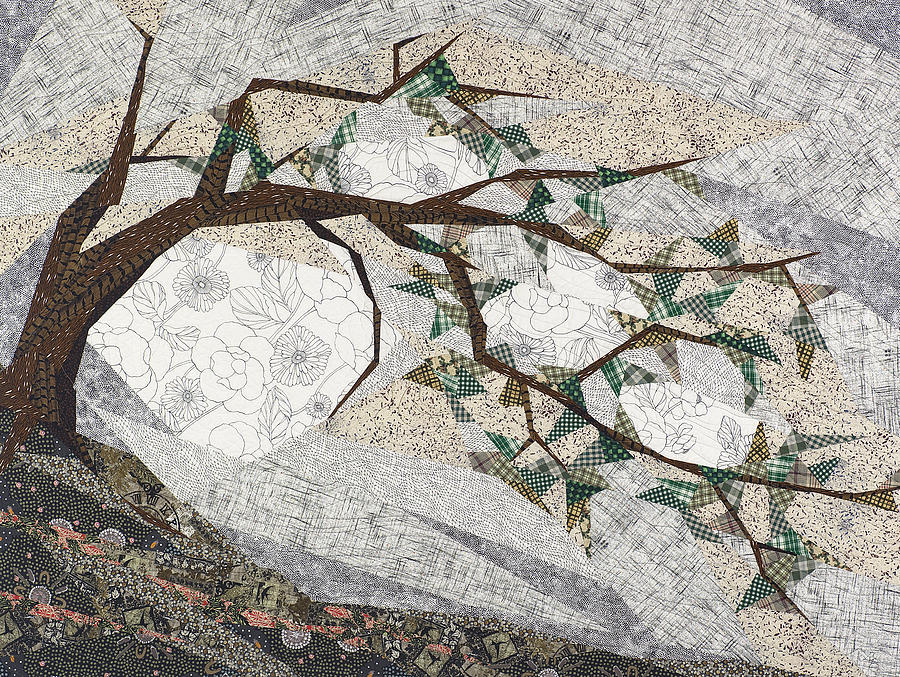 Nature Tapestry - Textile - Krummholz by Linda Beach Nature Tapestry - Textile - Krummholz by Linda Beach