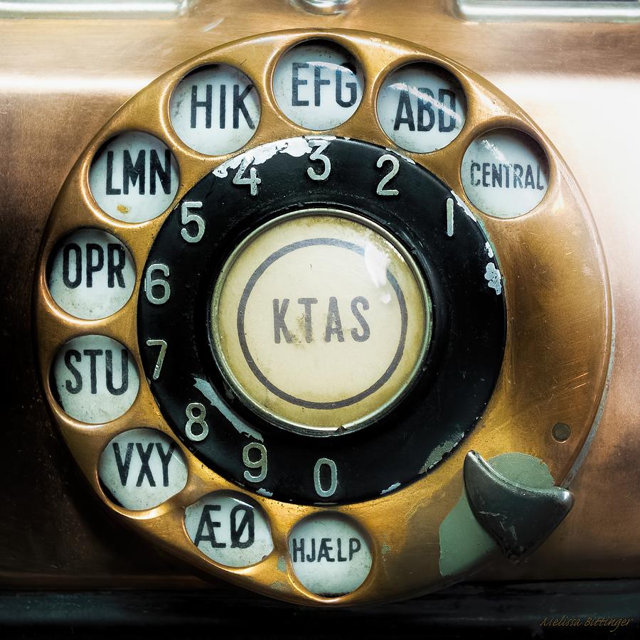 KTAS Danish Antique Rotary Phone Photograph by Melissa Bittinger