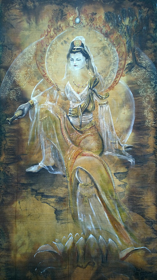 Kuan Yin Tone 2 Painting By Silk Alchemy Fine Art America