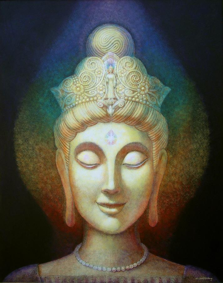 Buddha Painting - Kuan Yins Light by Sue Halstenberg