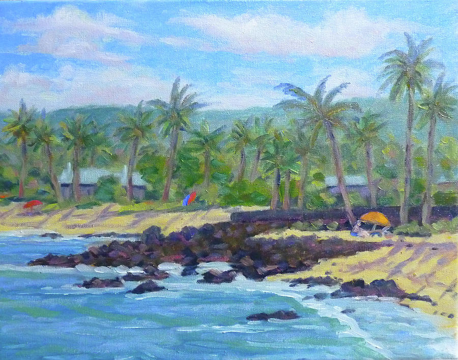 Kukio Beach Painting by Stan Chraminski