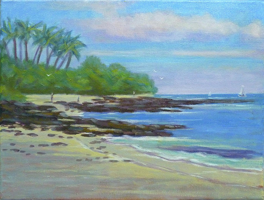 Kukio Beach View Painting by Stan Chraminski