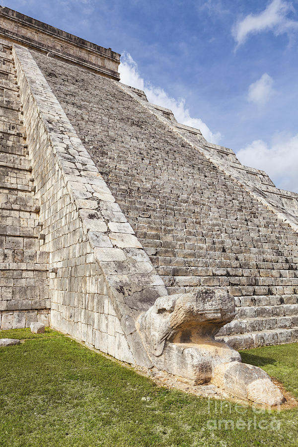 Mayan Photograph - Kukulkan Pyramid At Chichen Itza by Bryan Mullennix