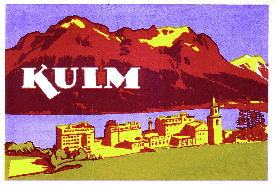 Kulm, Austria, mountains, vintage travel poster Painting by Long Shot