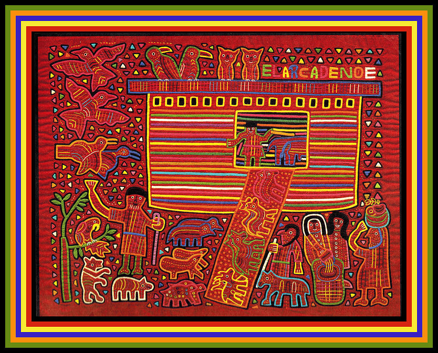 Kuna Indian Ark Digital Art by Vagabond Folk Art - Virginia Vivier