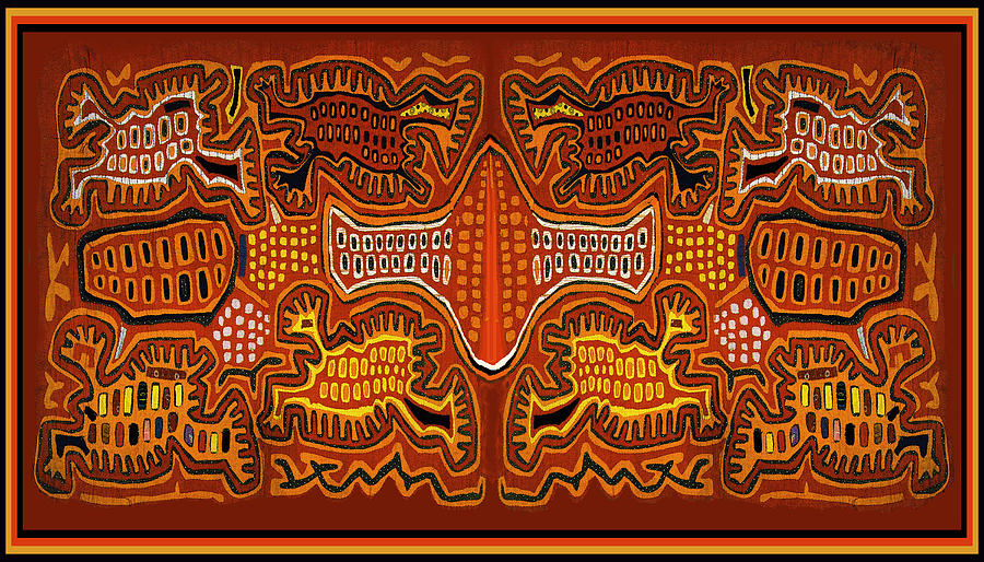 Kuna Indian Demon Spirits Digital Art by Vagabond Folk Art - Virginia Vivier