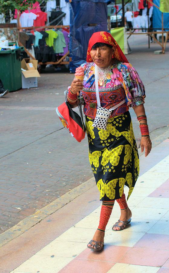 Kuna woman shopping Photograph by Douglas Pike