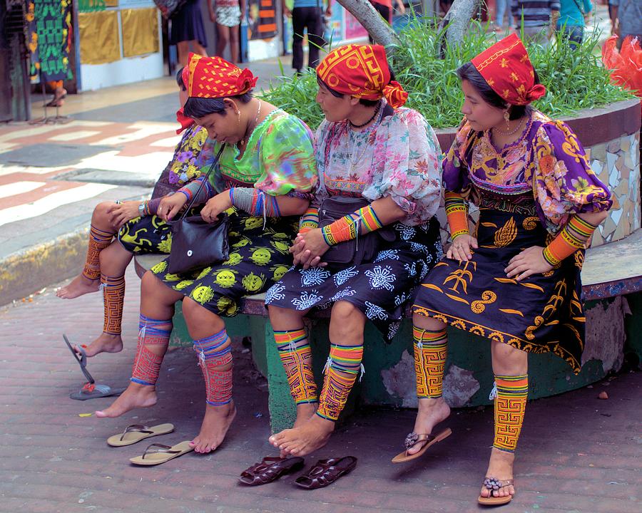 Kuna women resting feet Photograph by Douglas Pike