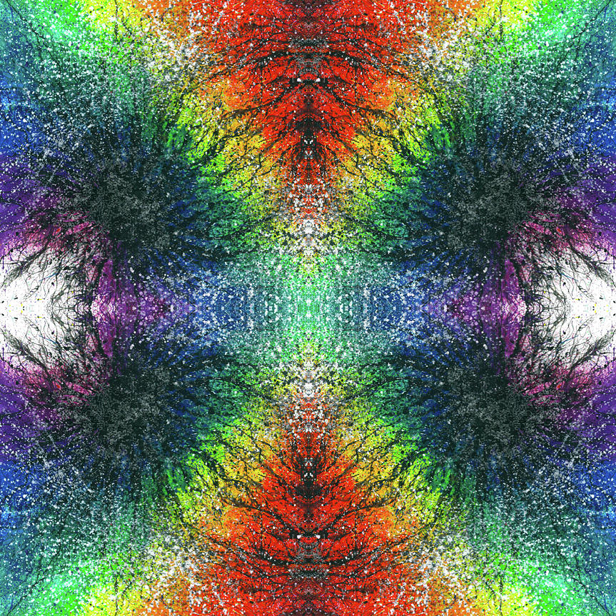 Abstract Mixed Media - Kundalini Awakening #1553 by Rainbow Artist Orlando L