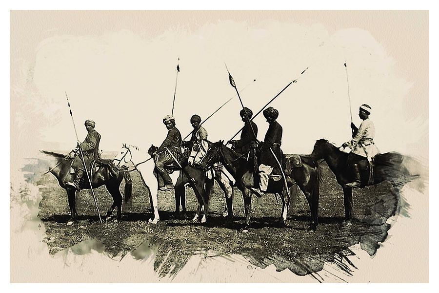Kurdish Warriors 1870 Painting by Celestial Images