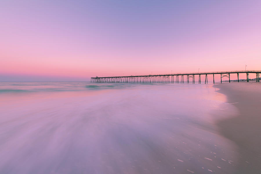 Kure Beach Pier Sunset Photograph by Ranjay Mitra