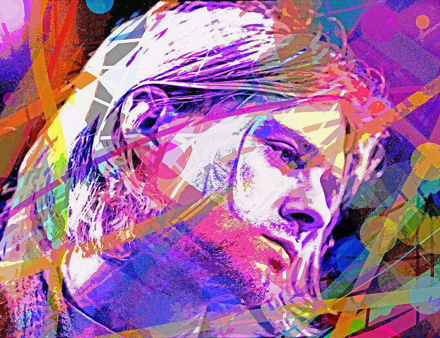 Kurt Cobain 27 Painting by David Lloyd Glover