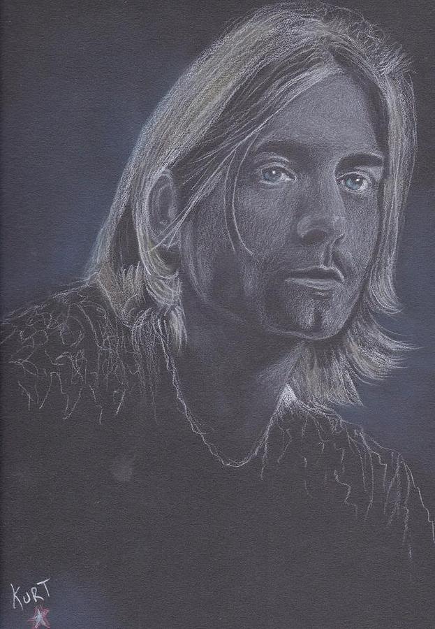 Kurt Cobain Drawing by Emmitt Dingus Fine Art America