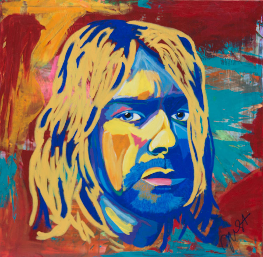 Kurt Cobain  Painting by Janice Westfall
