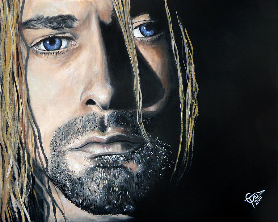 Kurt Cobain Painting by Tom Carlton