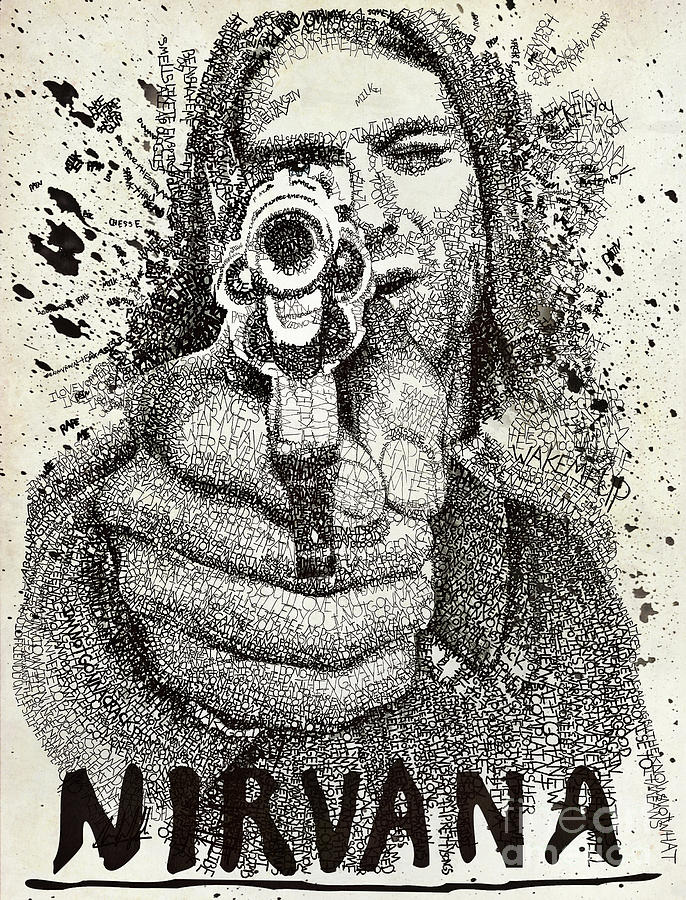 Kurt Poster Drawing by Michael Volpicelli