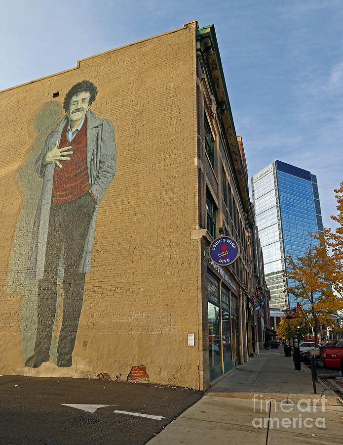 Kurt Vonnegut in Indy Photograph by Steve  Gass