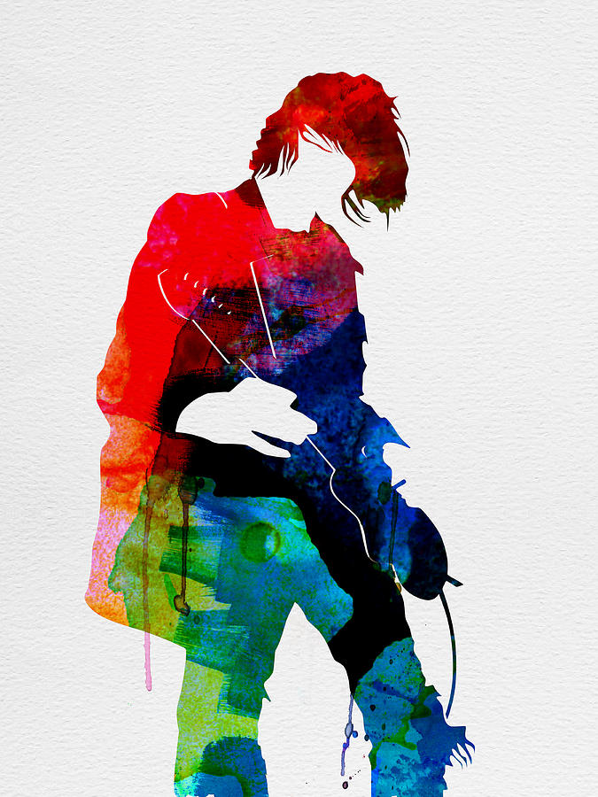 Kurt Cobain Painting - Kurt Watercolor by Naxart Studio