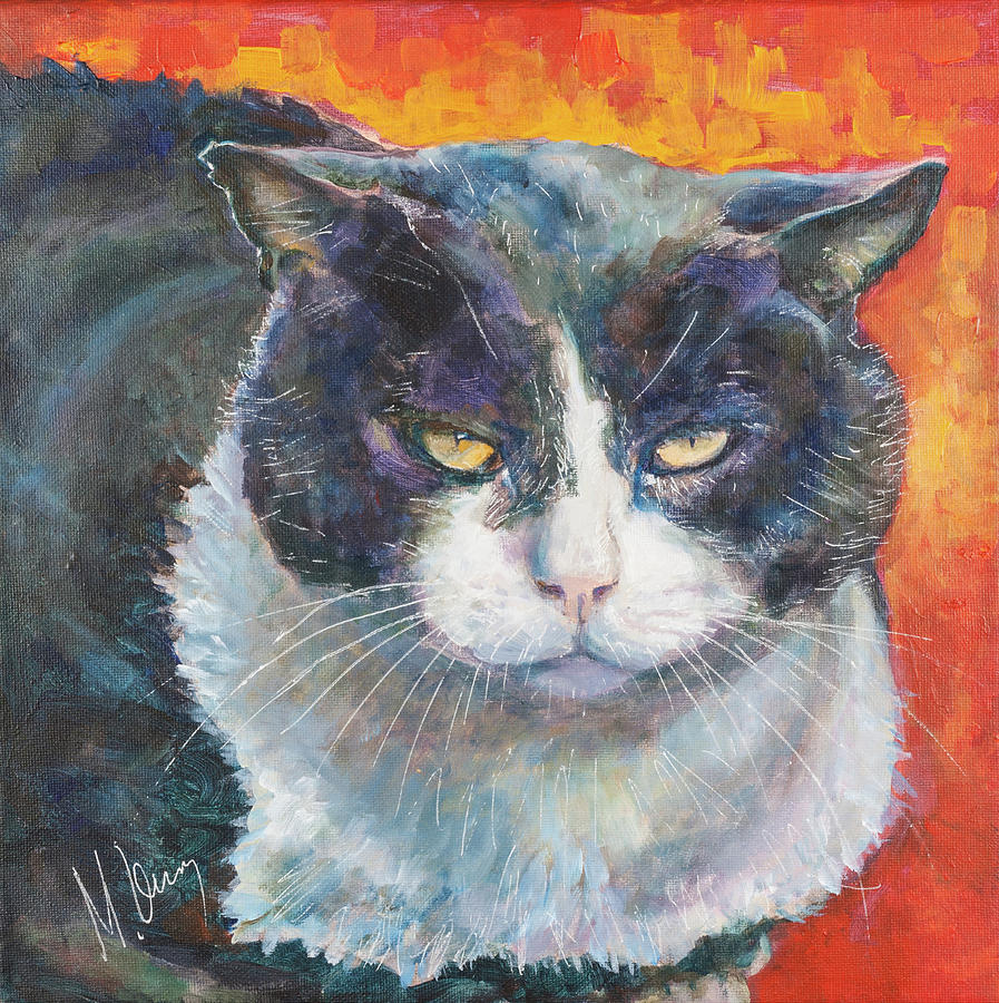 Cat Painting - Kuzma by Maxim Komissarchik