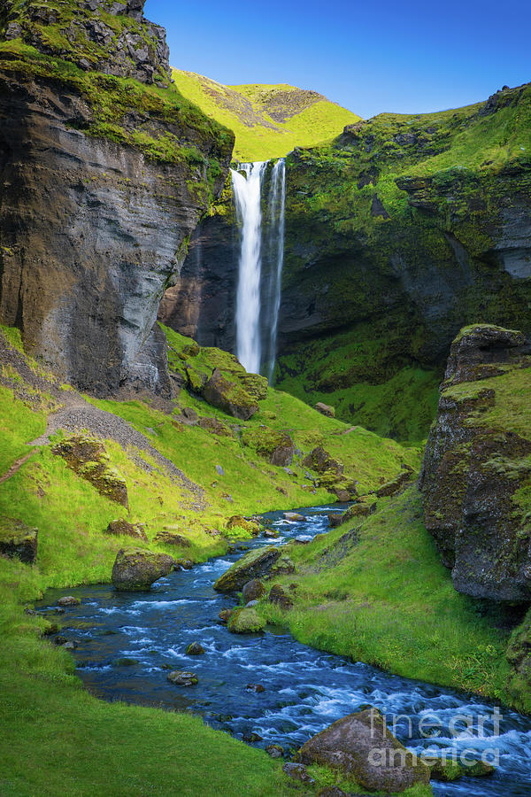Kvernufoss Waterfall Photograph by Inge Johnsson