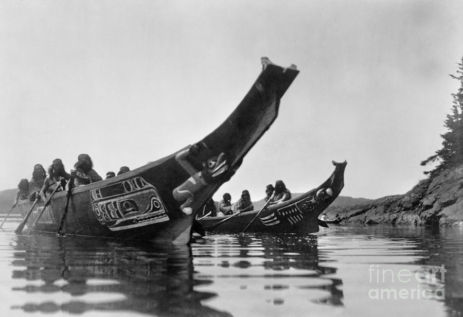 KWAKIUTL CANOES, c1914 Photograph by Granger