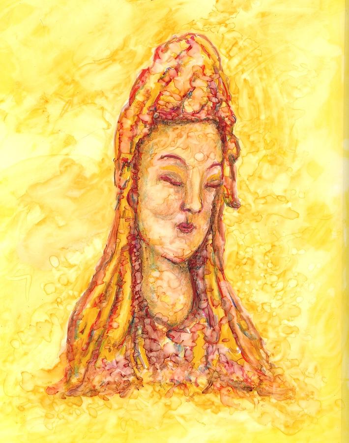 Kwan Yin Mixed Media by Suzan  Sommers