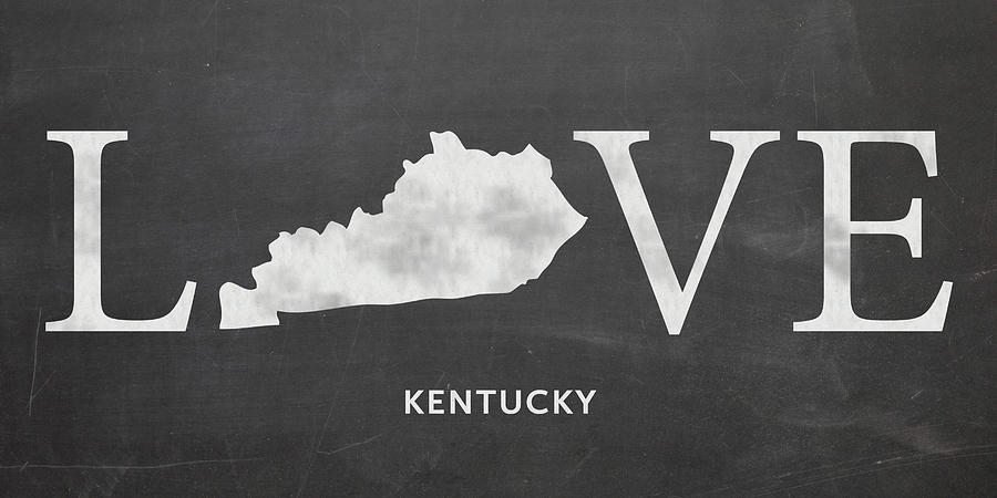 Kentucky Map Mixed Media - KY Love by Nancy Ingersoll