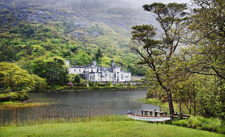 Kylemore Castle in Spring Photograph by Jill Love