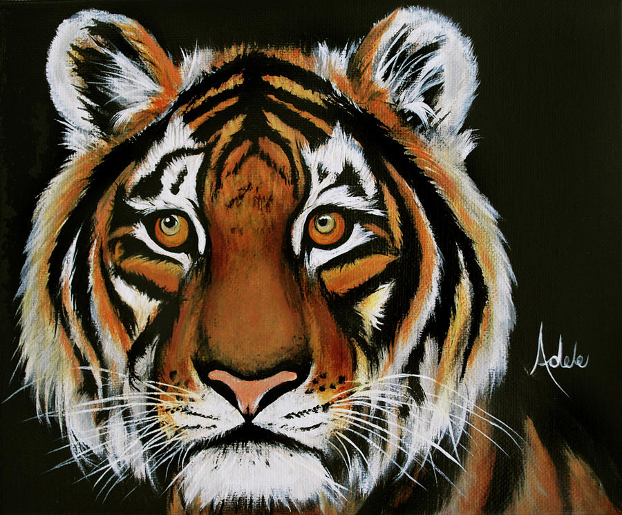 Kyles Tiger Painting by Adele Moscaritolo