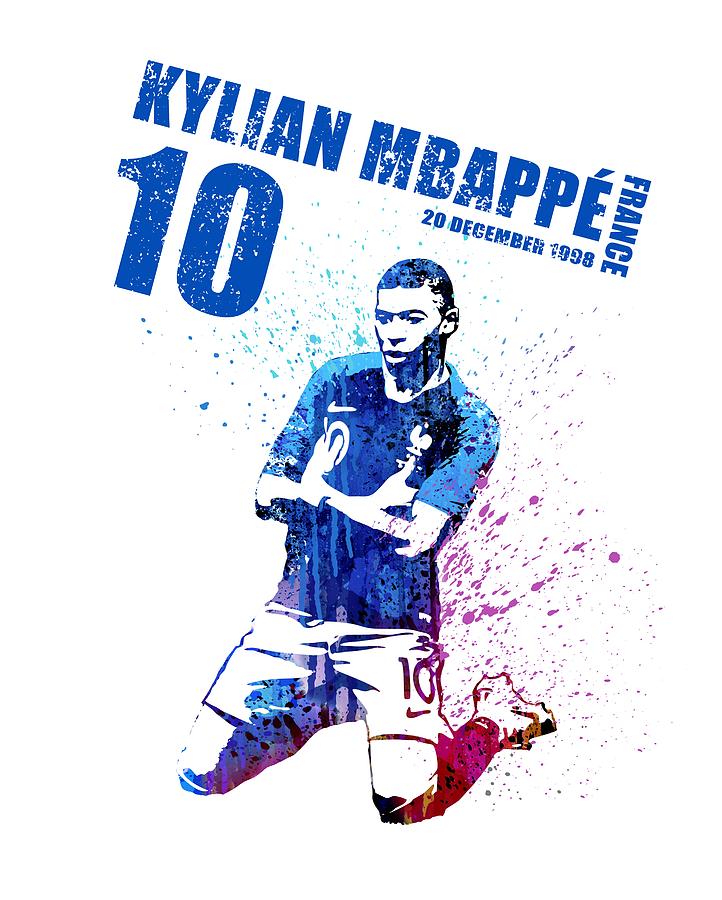Kylian Mbappe painting #france Painting by Art Popop