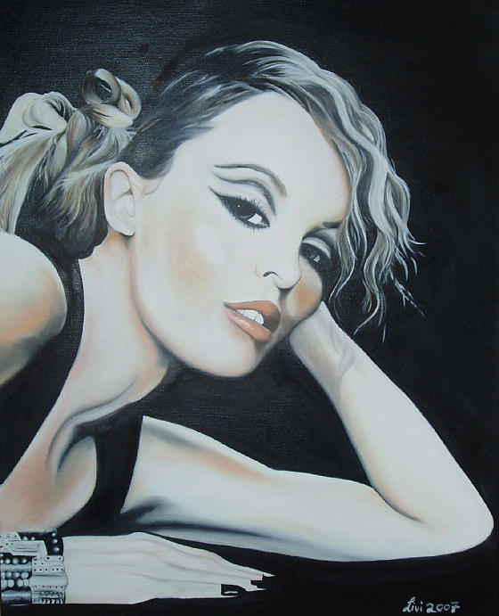 Kylie Minogue Painting by Livi Maylin