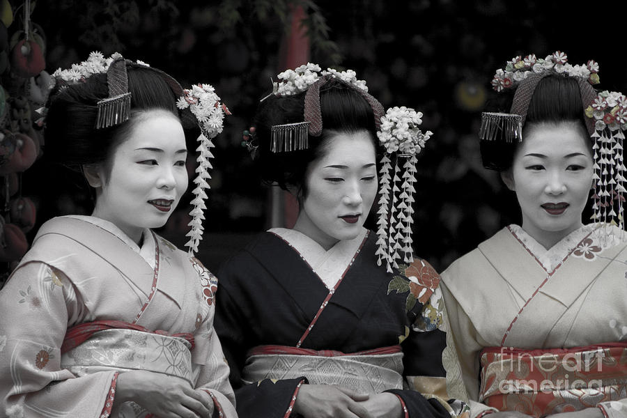 Kyoto Geishas Photograph by Waterdancer 