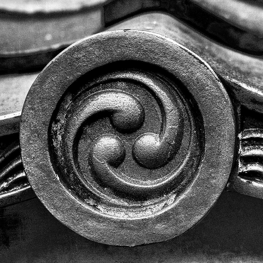 Architecture Photograph - Kyoto Temple Roof Tile Detail by Carol Leigh