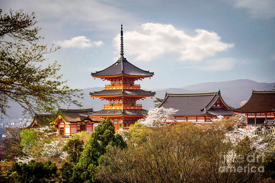 Kyotos Kiyomizudera Temple and Pagoda Photograph by Karen Jorstad
