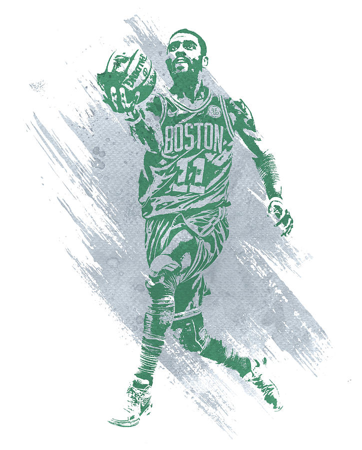 Kyrie Irving Boston Celtics Water Color Art Mixed Media by Joe Hamilton ...