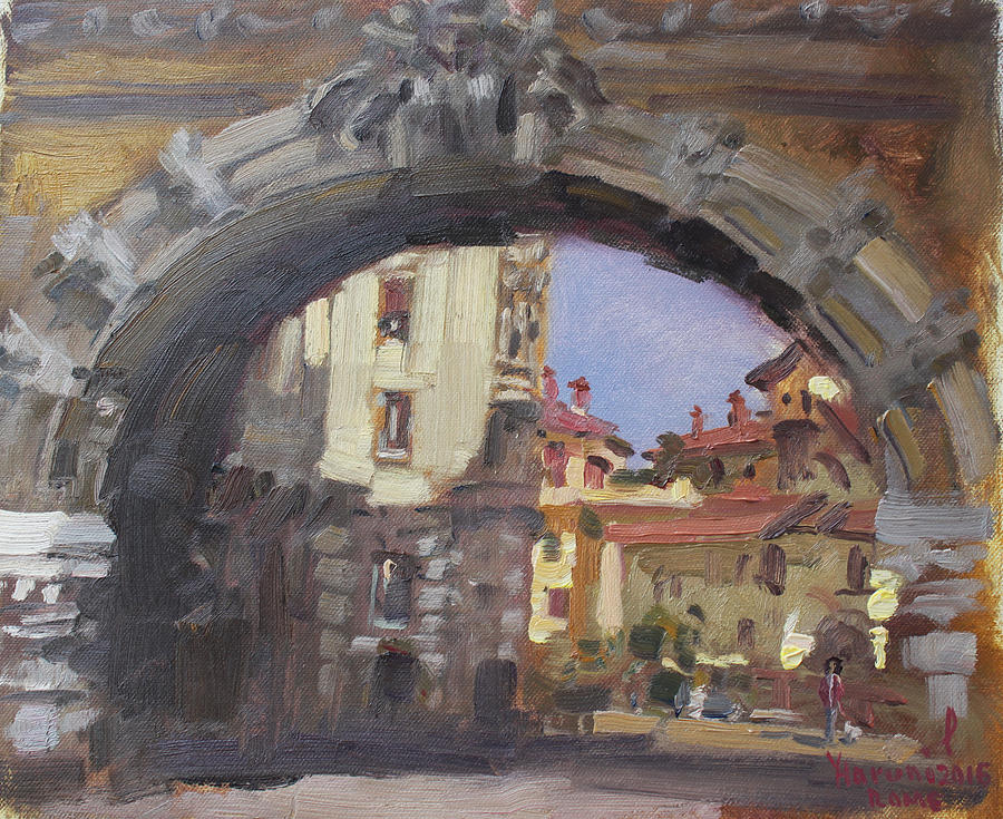 L-arco di Via Tagliamento Rome Painting by Ylli Haruni