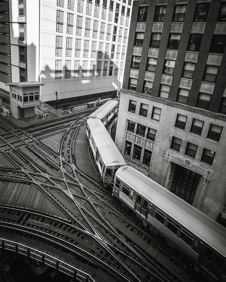 Chicago Photograph - L Train in Chicago by James Udall