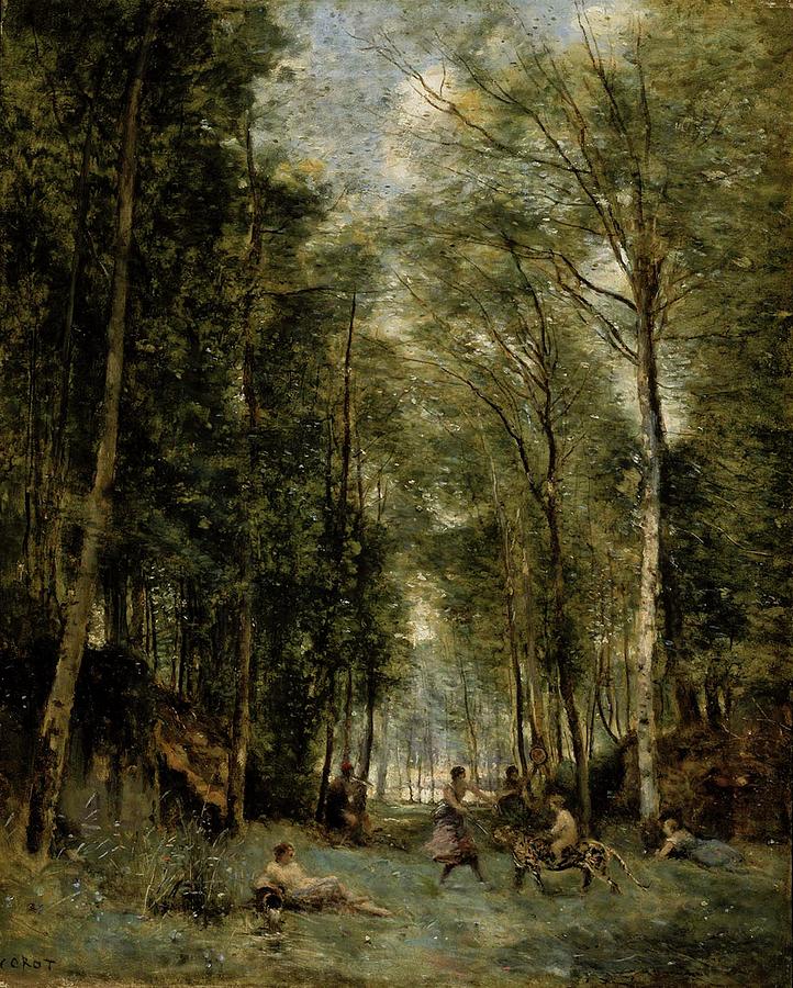 La Bacchanal  Painting by Camille Corot