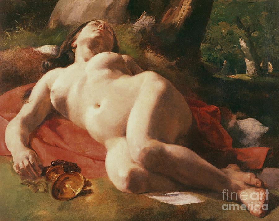 Nude Painting - La Bacchante by Gustave Courbet