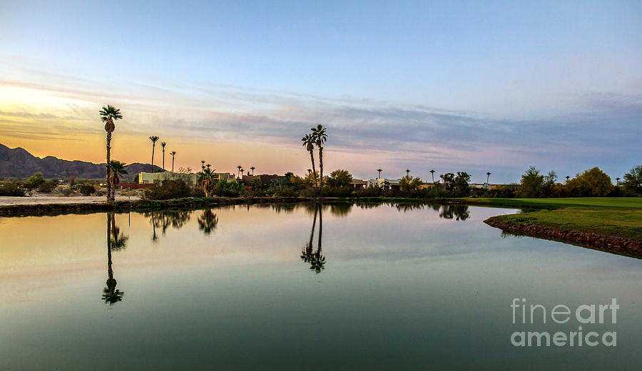 Sunset Photograph - La Barrancas Golf Course by Robert Bales